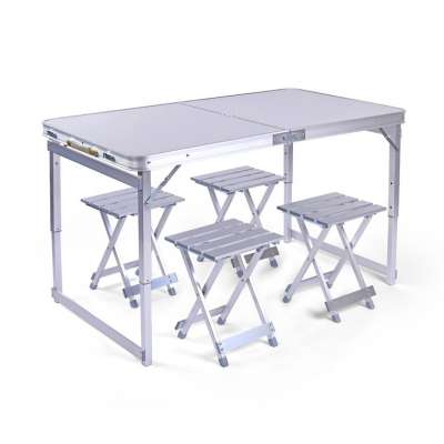 Customized camping folding Aluminum table with Chairs