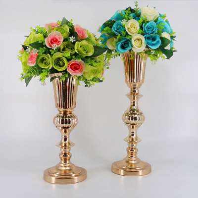 Factory custom european retro wedding metal vase