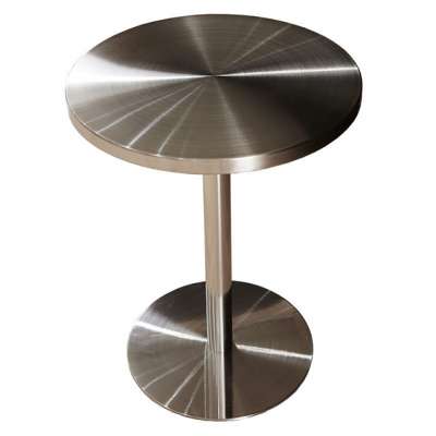 Stainless Steel Round Coffee Dining Table Outdoor High Cocktail Bar Table