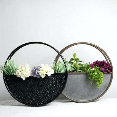 OEM custom  decorative  Iron Hanging Planter Metal Baskets